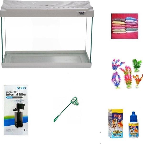 Kanki Pet 3518 Akvaryum Hazır Set Beyaz 35 CM - Image 1