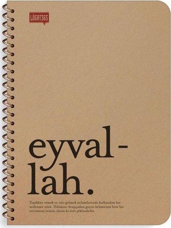 Lügat365 80 Yaprak Çizgili Defter - Eyvallah - Image 1