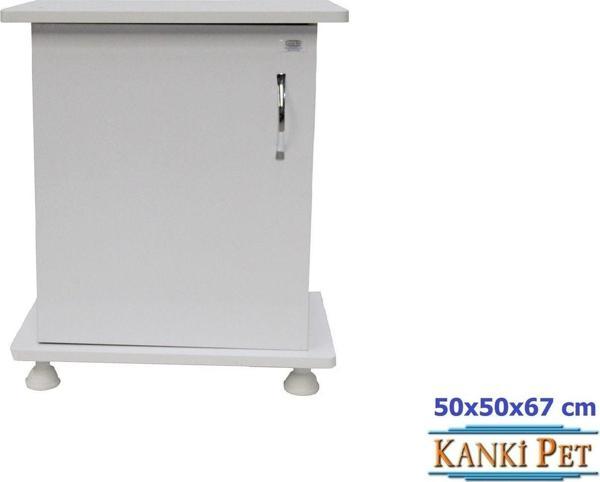 Kanki Pet 50 Cm Akvaryum Sehpa Beyaz 50 X 50 X 67 Cm - Image 1