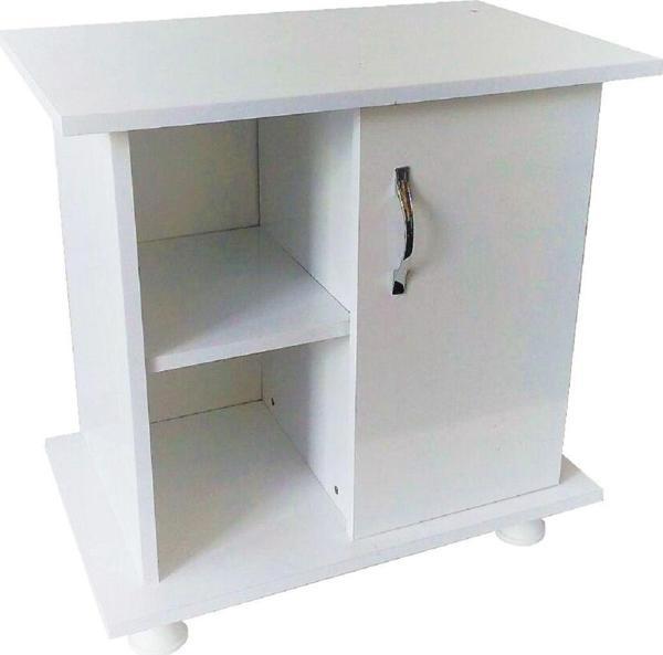 Kanki Pet 65 Cm Mdf Akvaryum Düz Beyaz Sehpa 65X40X67 - Image 1