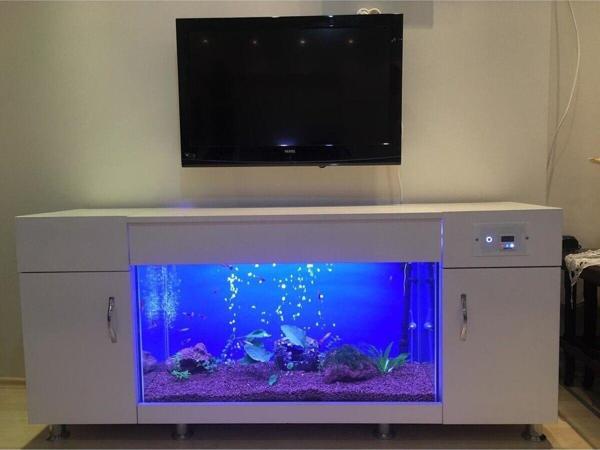 Kanki Pet Akvaryum Tv Ünitesi Kp160Tvled Sehpa 160 Cm - Image 1