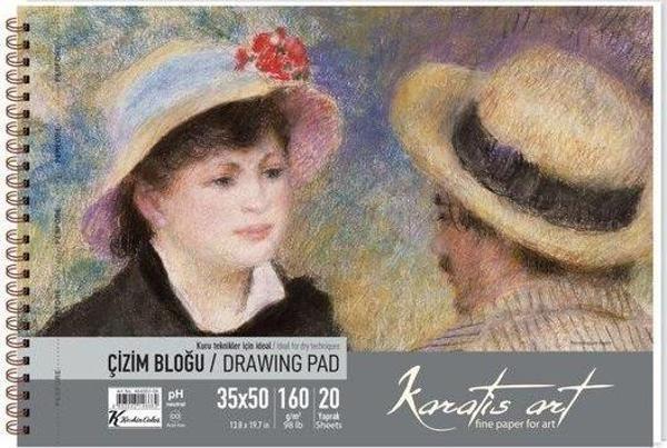 Karatis Art 35 x 50 Spiralli Çizim Blok 20 Yaprak - Image 1
