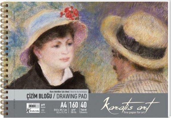 Karatis Art A4 Spiralli Çizim Blok 40 Yaprak - Image 1