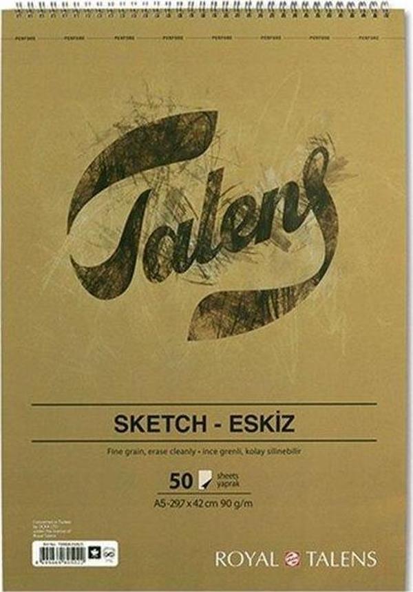 Talens A5 Spiralli Eskiz Blok 50 Yaprak - Image 1