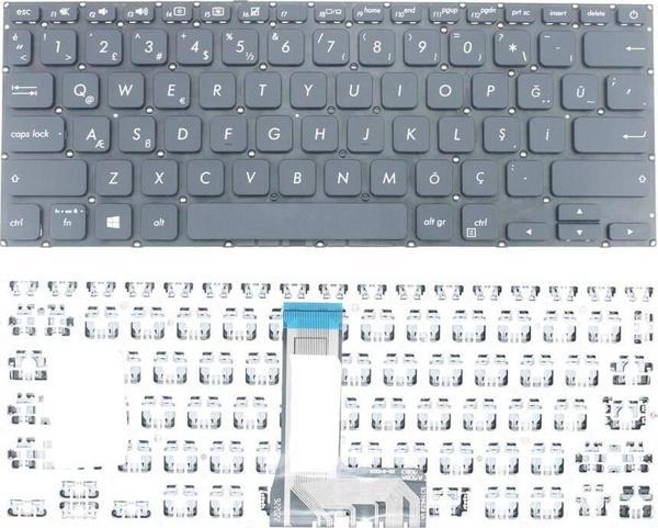 İnfostar Asus ile Uyumlu VivoBook 14 F412FA Uyumlu Laptop Klavye Siyah - Image 1