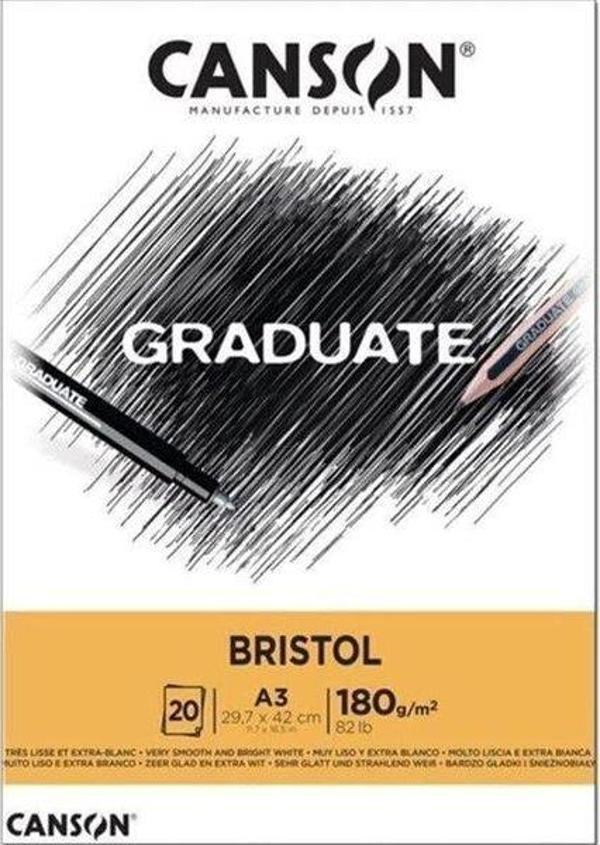 Canson A3 Graduate Bristol Blok - 400110384 - Image 1