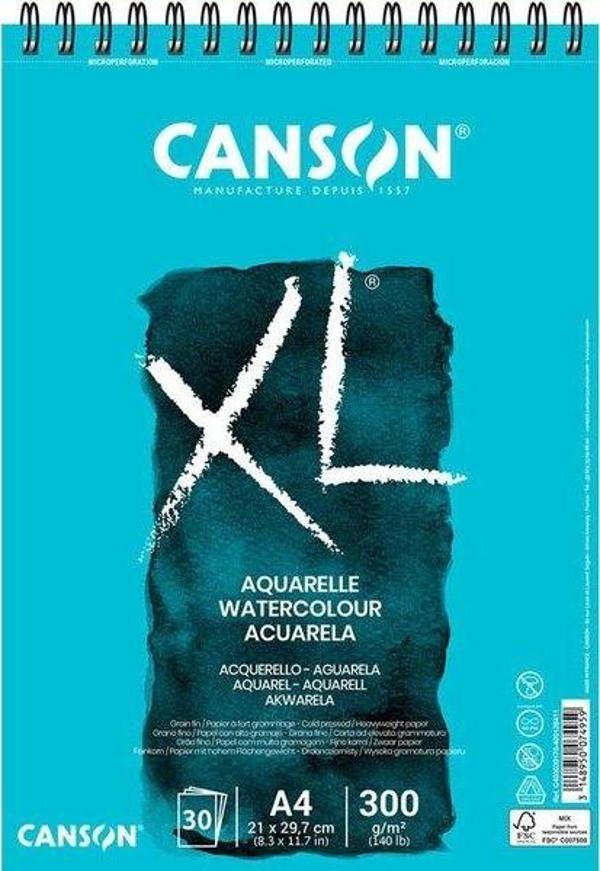 Canson XL A4 Sulu Boya Spiralli Blok - 400039170 - Image 1