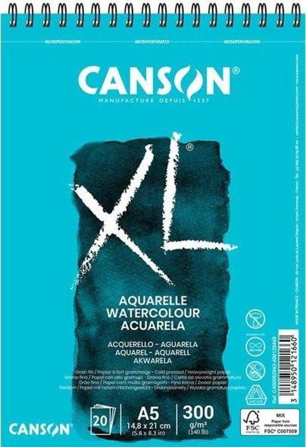 Canson XL A5 Sulu Boya Spiralli Blok - 400082843 - Image 1
