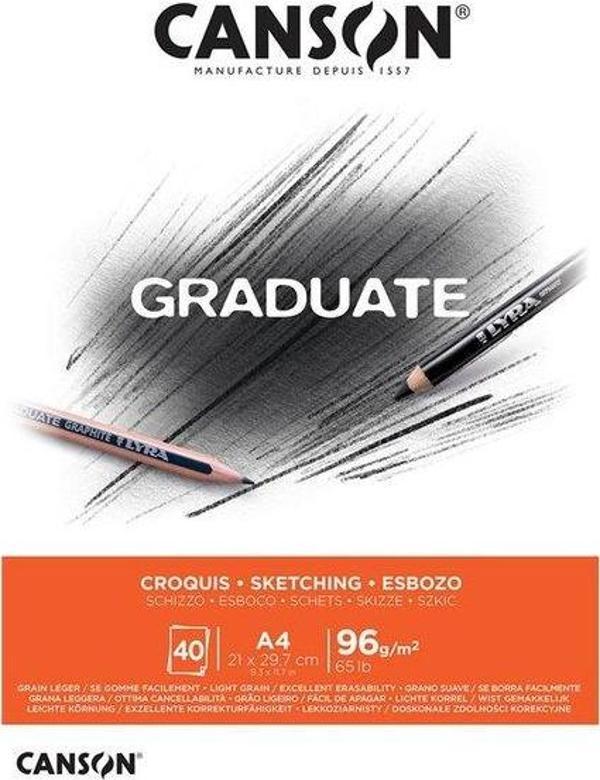 Canson Graduate A4 Çok Amaçlı Blok Sketch - 400110362 - Image 1