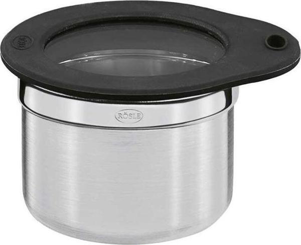 Silikon ve Cam Kapaklı Saklama Kabı Paslanmaz Çelik 0,3 Lt - Image 1