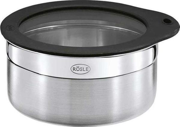 Silikon ve Cam Kapaklı Saklama Kabı Paslanmaz Çelik 0,7 Lt - Image 1