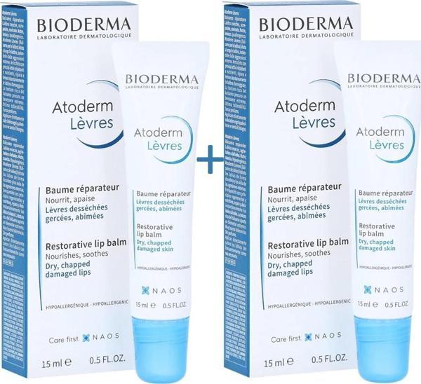 Bioderma Atoderm Lip Balm 15 ml 2 Adet - Image 1