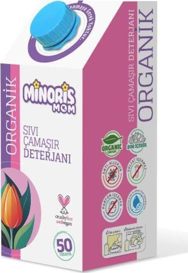Minoris Mom Organik Sıvı Çamaşır Deterjanı 50 Yıkama - Image 1