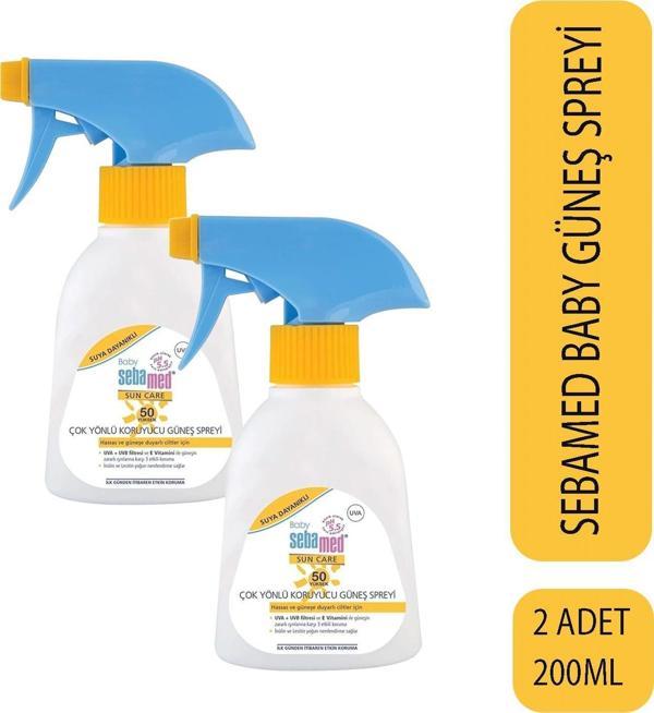 Sebamed Baby Çok Yönlü Koruyucu Güneş Spreyi SPF50 200 ml 2 Adet - Image 1
