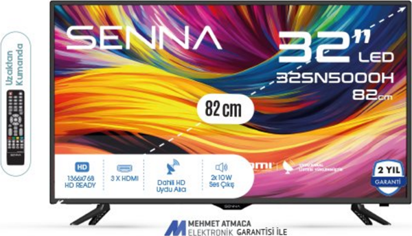 Senna 32SN5000H HD 32" 82 Ekran Uydu Alıcılı LED TV - Image 1