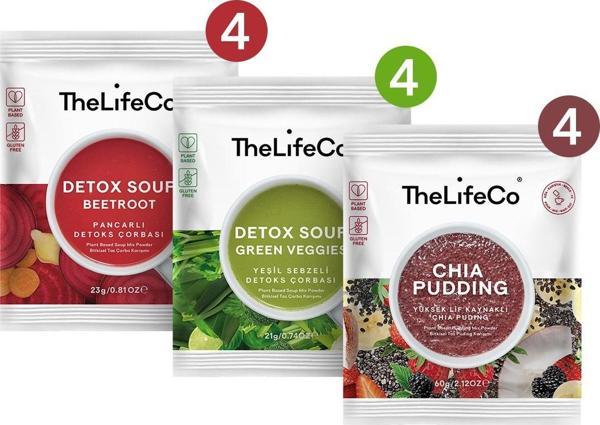 TheLifeCo 4 Günlük Pratik Öğünler Seti - (Chia Pudding + Detoks  + Pancar Çorbası) - Image 1