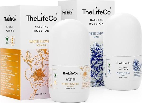 TheLifeCo Doğal Roll-on Deodorant White Cedar (Erkek) 60 ml – White Flowers ( Kadın) 60 ml - Image 1