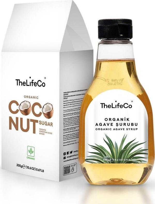 TheLifeCo Doğal Şeker Alternatifleri Paketi (Hindistan Cevizi Şekeri-Agave Şurubu 330gr) - Image 1