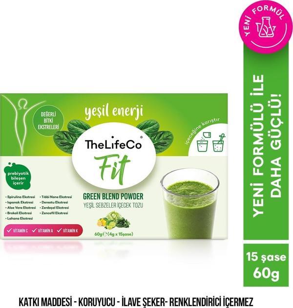 TheLifeCo Green Blend Powder 15li Kutu (4g x 15 ad) - Image 1