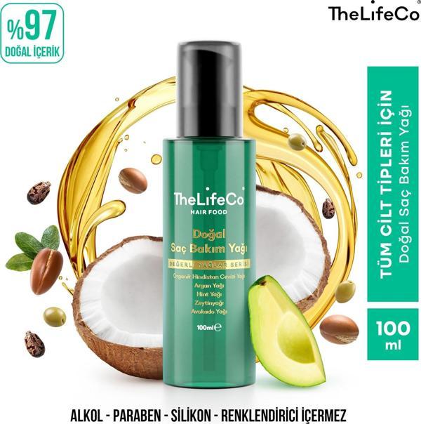 TheLifeCo HairFood Değerli Yağlar Serisi Doğal Saç Bakım Yağı 100 mL - Image 1