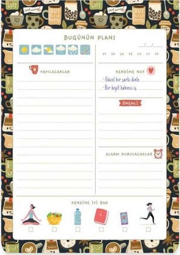 Keskin Color Kahve Günlük Planner Blok - Image 1