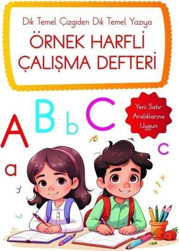 Örnek Harfli Çalışma Defteri - Dik Temel Çizgiden Dik Temel Yazıya - Parıltı Yayınları - Image 1