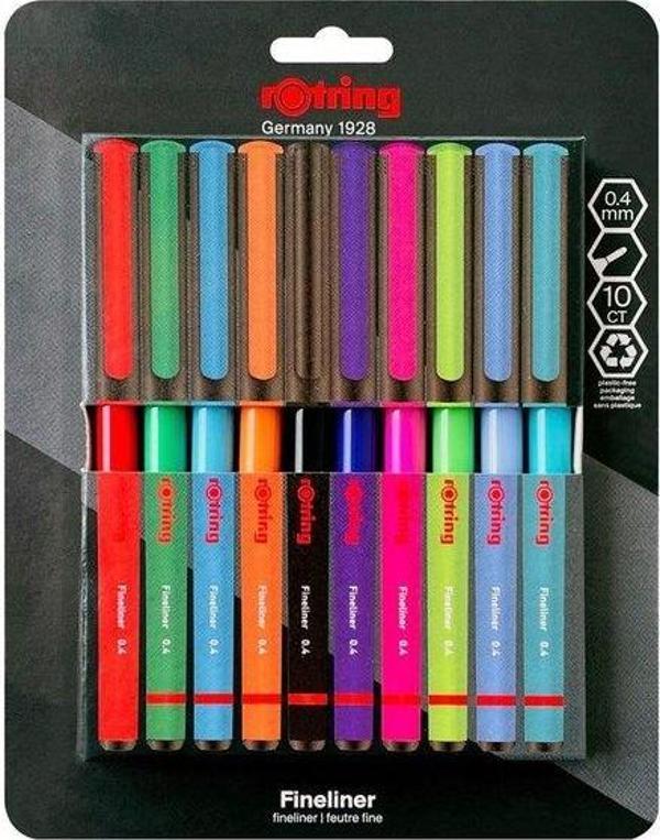 Rotring 10'lu Liner Karışık Keçe Uçlu Kalem - Image 1