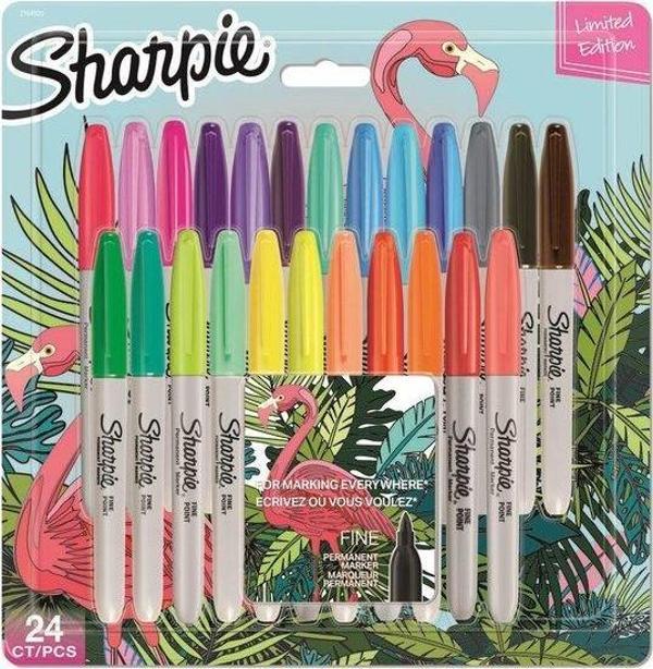 Sharpie 24lü Fine Permanent Markör Karışık Flamingo - Image 1