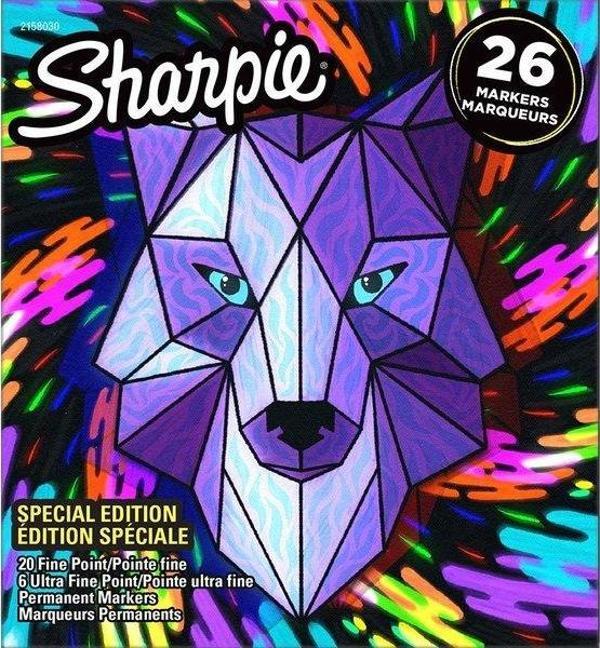 Sharpie 26lı Fine Permanent Markör Karışık Kutu Kurt - Image 1