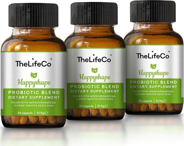 TheLifeCo Happyshape Probiyotik Mikroorganizma İçeren Takviye Edici Gıda - Fit&Slim x3 - Image 1