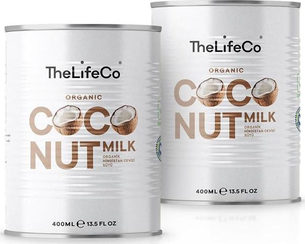 TheLifeCo Organik Hindistan Cevizi Sütü 400 ml x 2 - Image 1