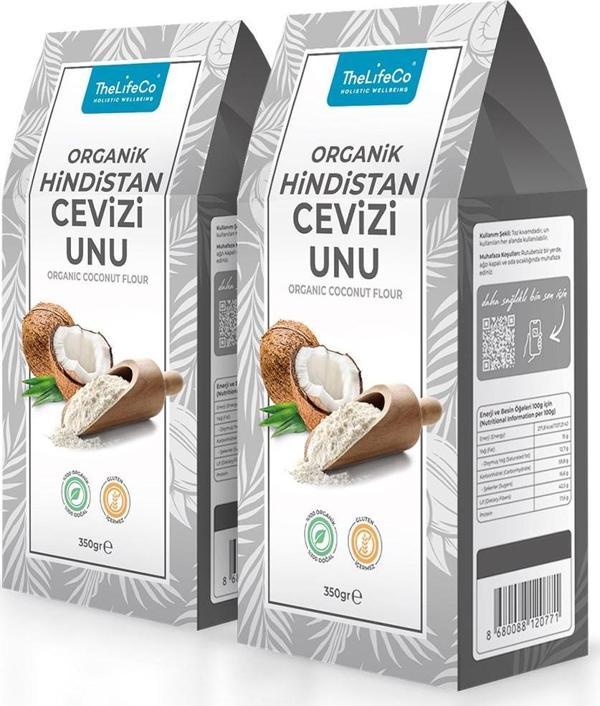 TheLifeCo Organik Hindistan Cevizi Unu 350  gr x 2 - Image 1
