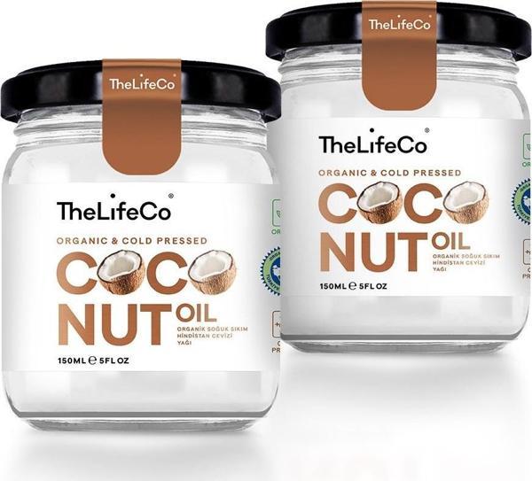 TheLifeCo Organik Hindistan Cevizi Yağı 150 ml x 2 Adet - Image 1