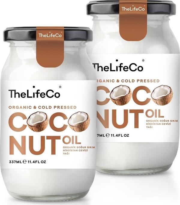 TheLifeCo Organik Hindistan Cevizi Yağı 337 ml x 2 - Image 1