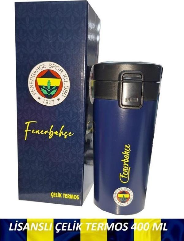 Fenerbahçe Lisanslı Çelik Termos Kilitli Mug 400 ml - Image 1