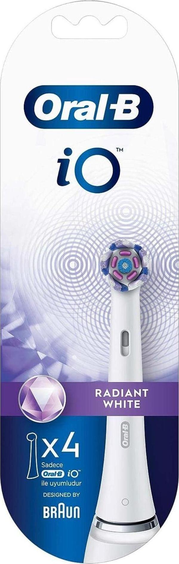 NCK iO Radiant White Şarjlı Diş Fırçası Yedek Başlık Beyaz, 4 adet - Image 1