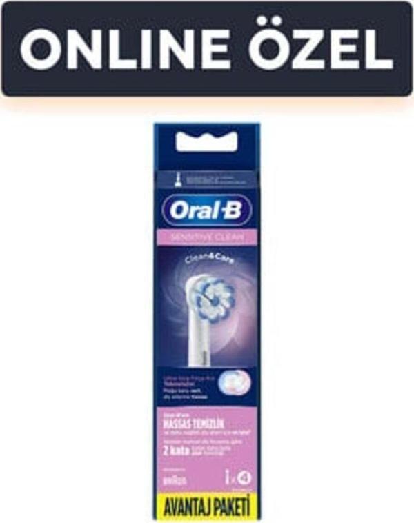 Oral-B Şarjlı Yedek Başlık Sensitive Diş Fırçası 4'lü ( 1 ADET ) - Image 1