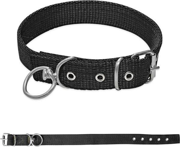 Savex Dokuma Köpek Boyun Tasması Siyah 3*60 cm - Image 1