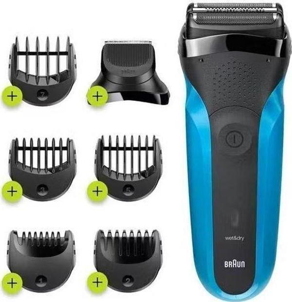 Braun 3 Series Blue 6 Başlıklı 3ü 1 Arada Sakal Kesme Ve Şekillendirme Makinesi. Islak Kuru - Image 1