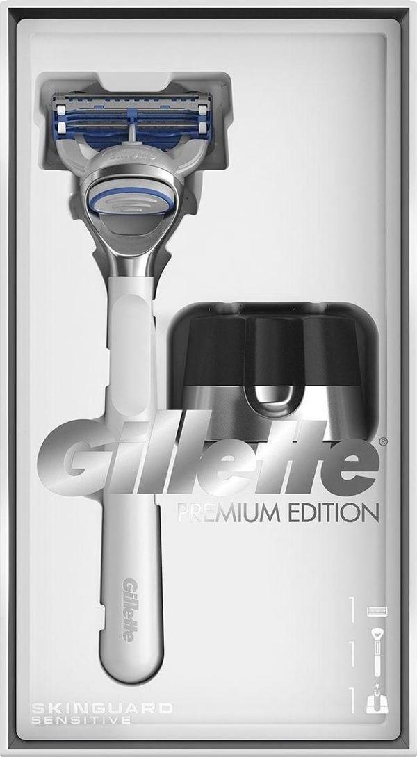 Gillette Skinguard Makine + Manyetik Stand White Edition - Image 1