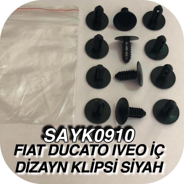 Say Fiat Ducato Uyumlu İveco İç Dizayn Döşeme Klipsi Siyah - Image 1