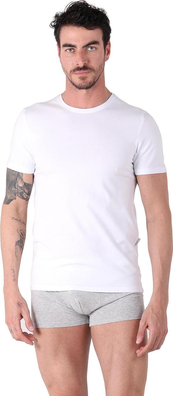 North Ice Bisiklet Yaka Tshirt BEYAZ - Image 1