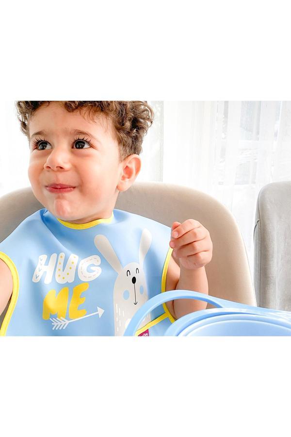 Babyjem Poli Muşamba Önlük Büyük Mavi - Image 1