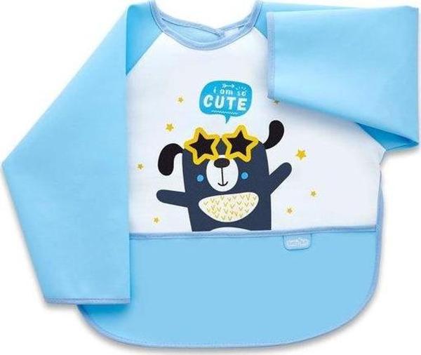 Babyjem Poli Muşamba Kollu Önlük Mavi - Image 1