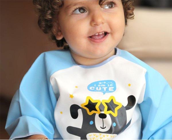 Babyjem Poli Muşamba Kollu Önlük Mavi - Image 1