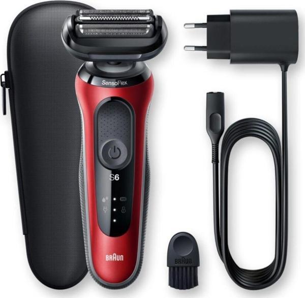 Braun 6 Serisi R1000s Kırmızı, Sensosmart Islak&kuru, Kablosuz + Seyahat Çantası - Image 1
