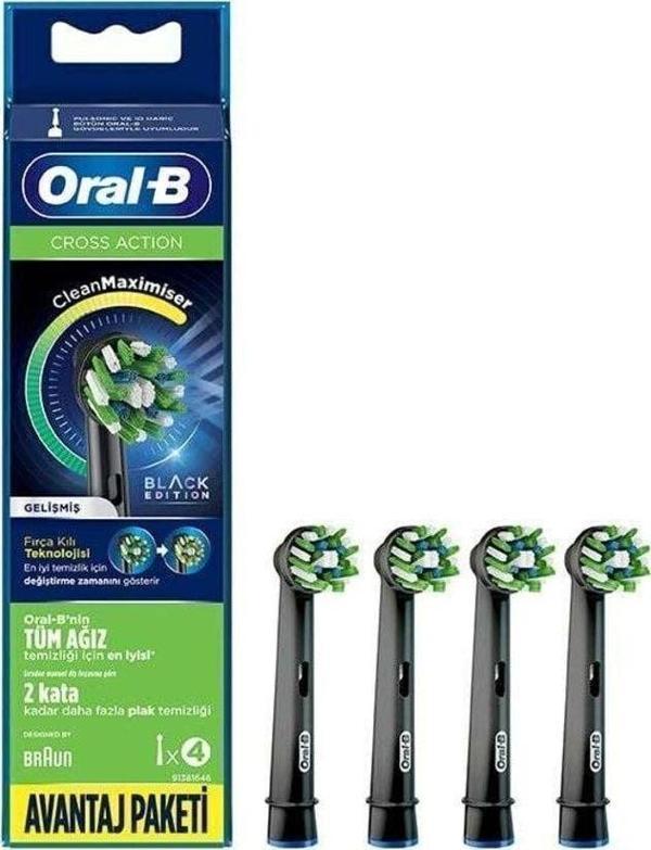 Braun Eb 50 3+1 Oral-b Cross Actıon Yedek Diş Fırçası (siyah) - Image 1