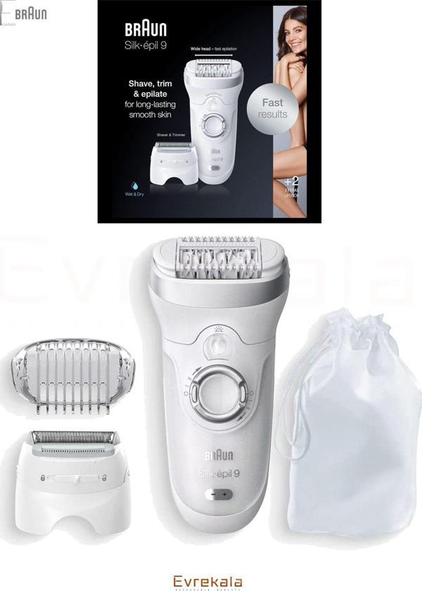 Braun Evrekala Shop Kablosuz Epilatör Silk Epil 9 Epilasyon Aleti Sensosmart - Image 1