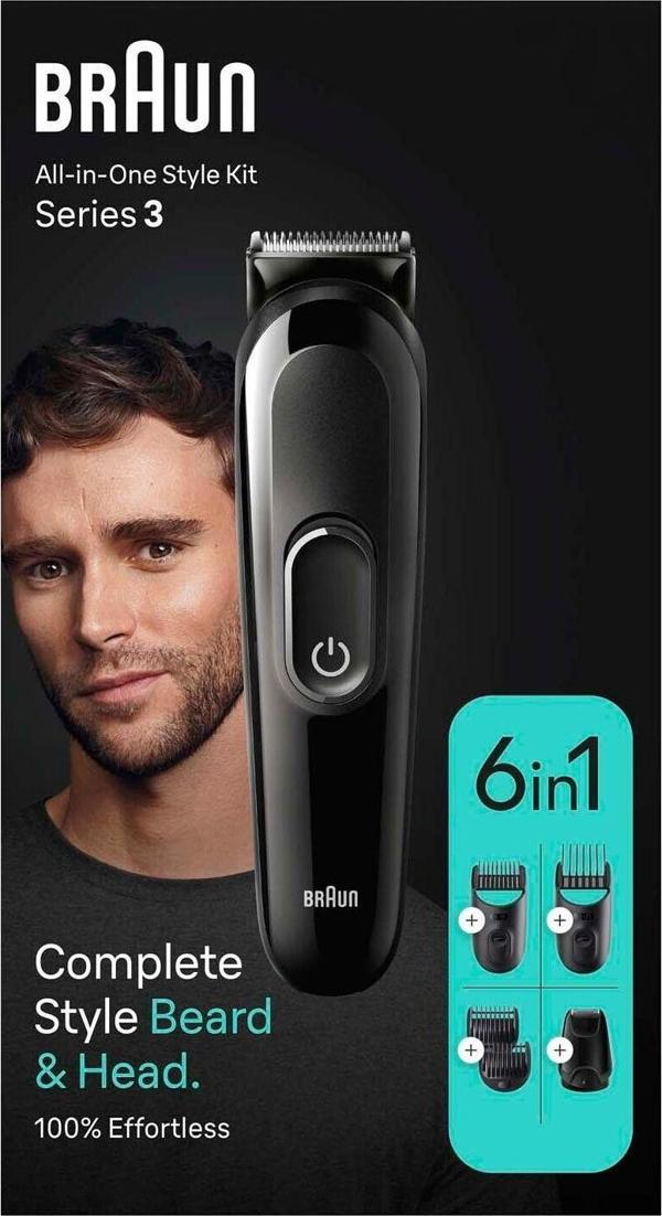 Braun Series 3 Mgk3420 Hepsi Bir Arada Şekillendirme Seti 6’sı 1 Arada Erkek Bakım Kiti - Image 1