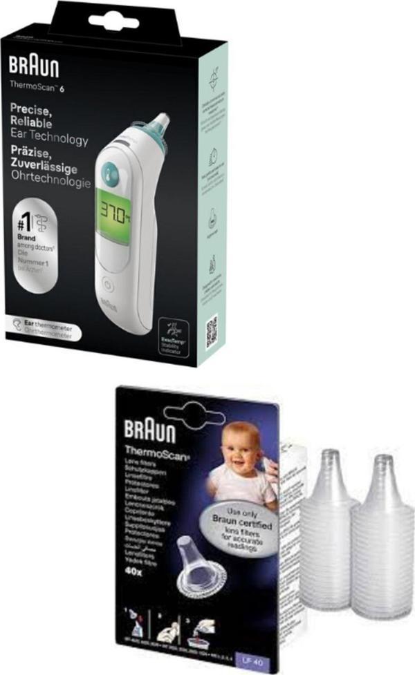 Braun Irt 6515 Thermoscan Kulaktan Ateş Ölçer& Lf40 Yedek Filtre - Image 1